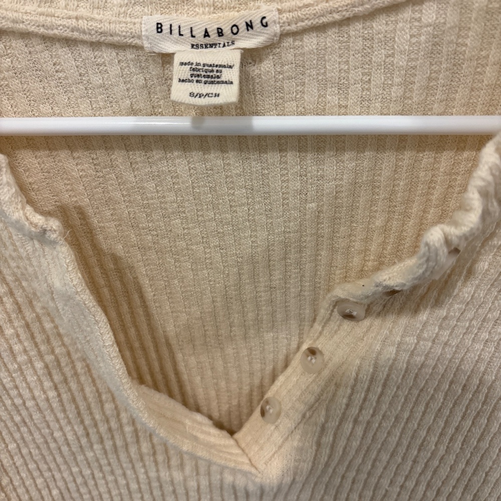 Billabong Essentials Button Up Sweater Size Xs - image 4
